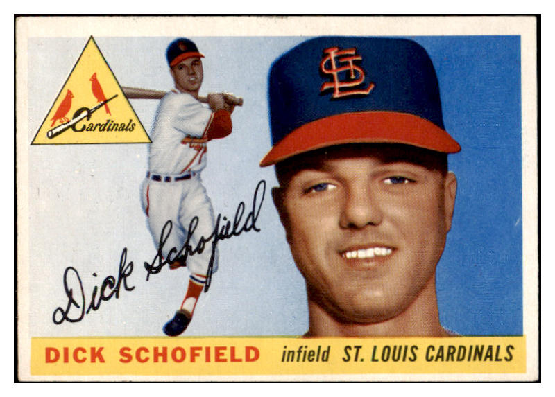 1955 Topps Baseball #143 Dick Schofield Cardinals EX-MT 528151