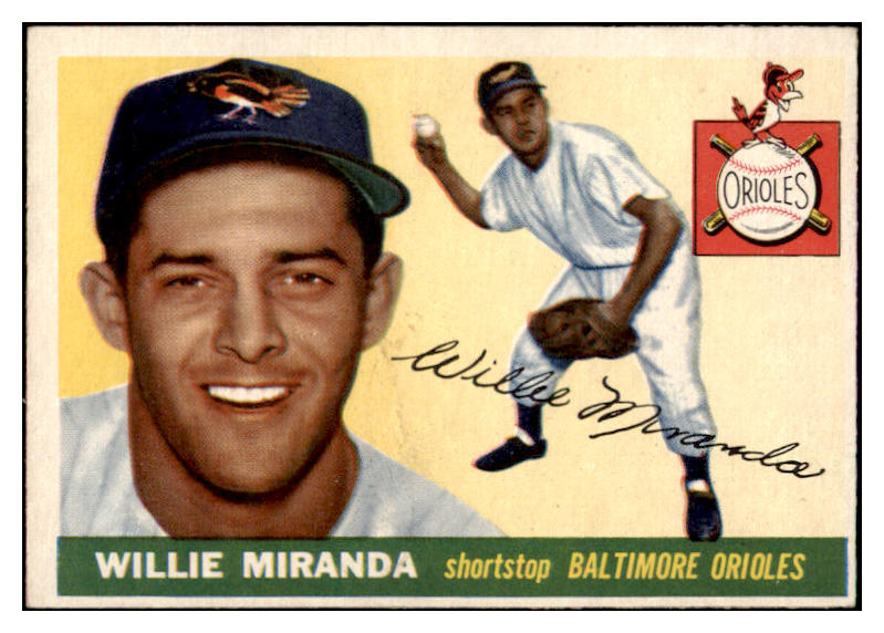 1955 Topps Baseball #154 Willie Miranda Orioles EX-MT 528154