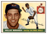 1955 Topps Baseball #154 Willie Miranda Orioles EX-MT 528154