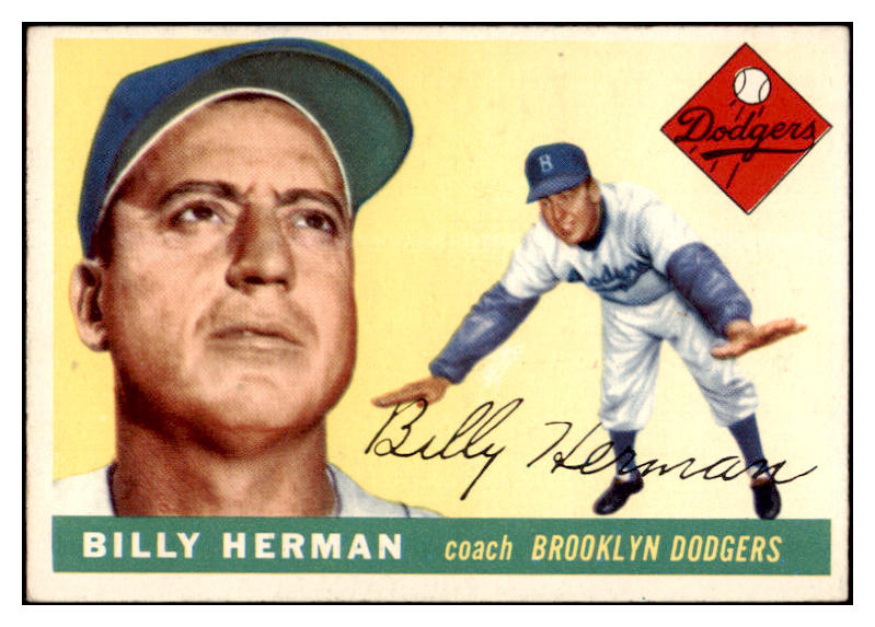 1955 Topps Baseball #019 Billy Herman Dodgers EX-MT 528156