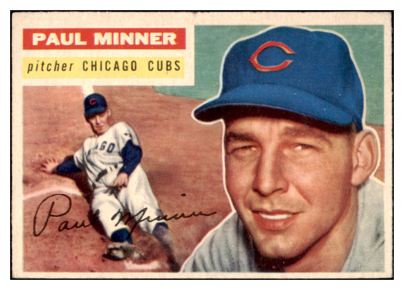 1956 Topps Baseball #182 Paul Minner Cubs EX-MT 528165