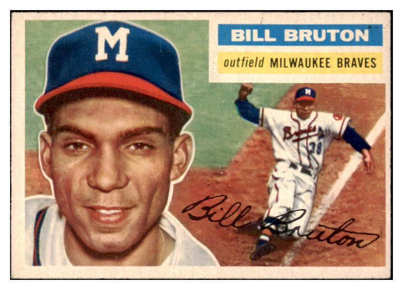1956 Topps Baseball #185 Bill Bruton Braves EX-MT 528166