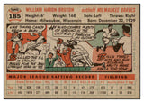 1956 Topps Baseball #185 Bill Bruton Braves EX-MT 528166