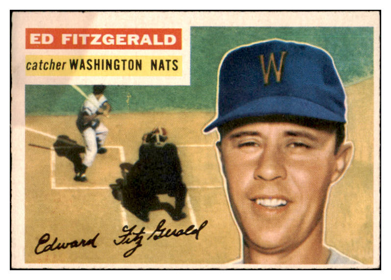 1956 Topps Baseball #198 Ed Fitzgerald Senators EX-MT 528169