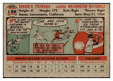 1956 Topps Baseball #198 Ed Fitzgerald Senators EX-MT 528169