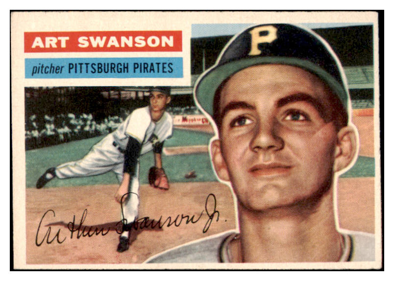 1956 Topps Baseball #204 Art Swanson Pirates EX-MT 528171