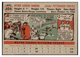 1956 Topps Baseball #204 Art Swanson Pirates EX-MT 528171