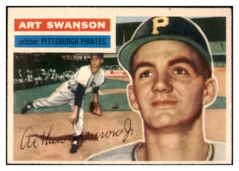 1956 Topps Baseball #204 Art Swanson Pirates EX-MT 528172