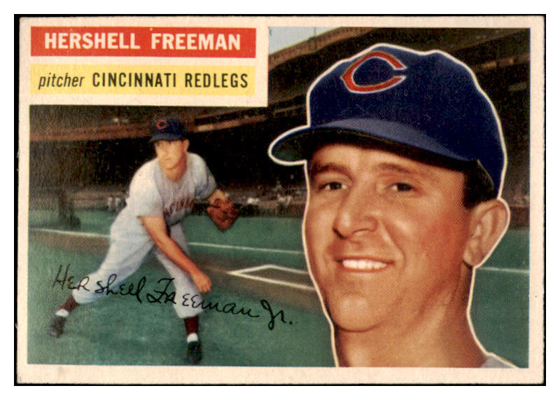 1956 Topps Baseball #242 Hershell Freeman Reds EX-MT 528177