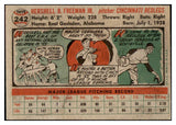 1956 Topps Baseball #242 Hershell Freeman Reds EX-MT 528177