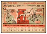 1956 Topps Baseball #049 Pedro Ramos Senators EX-MT White 528189