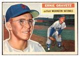 1956 Topps Baseball #051 Ernie Oravetz Senators EX-MT Gray 528190