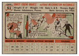 1956 Topps Baseball #051 Ernie Oravetz Senators EX-MT Gray 528190