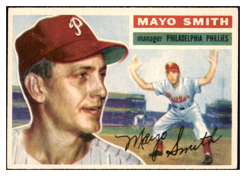 1956 Topps Baseball #060 Mayo Smith Phillies EX-MT White 528192