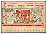 1956 Topps Baseball #080 Gus Triandos Orioles EX-MT White 528196