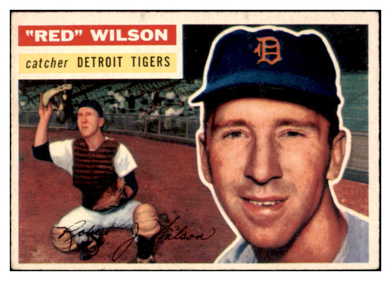 1956 Topps Baseball #092 Bob Wilson Tigers EX-MT Gray 528199