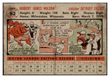 1956 Topps Baseball #092 Bob Wilson Tigers EX-MT Gray 528199