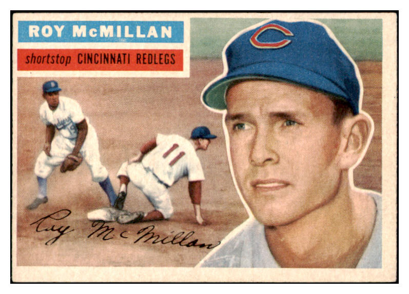 1956 Topps Baseball #123 Roy McMillan Reds EX-MT Gray 528201