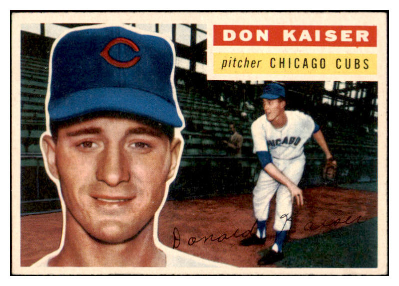 1956 Topps Baseball #124 Don Kaiser Cubs EX-MT Gray 528202