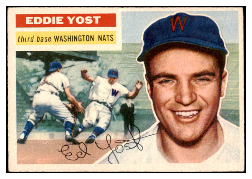 1956 Topps Baseball #128 Eddie Yost Senators EX-MT Gray 528203