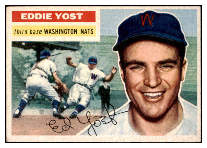 1956 Topps Baseball #128 Eddie Yost Senators EX-MT Gray 528204
