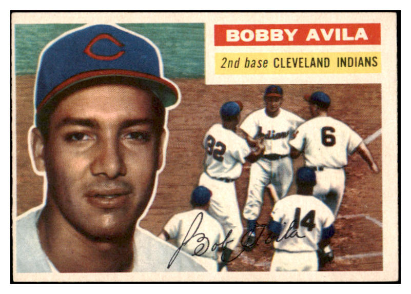 1956 Topps Baseball #132 Bobby Avila Indians EX-MT Gray 528205