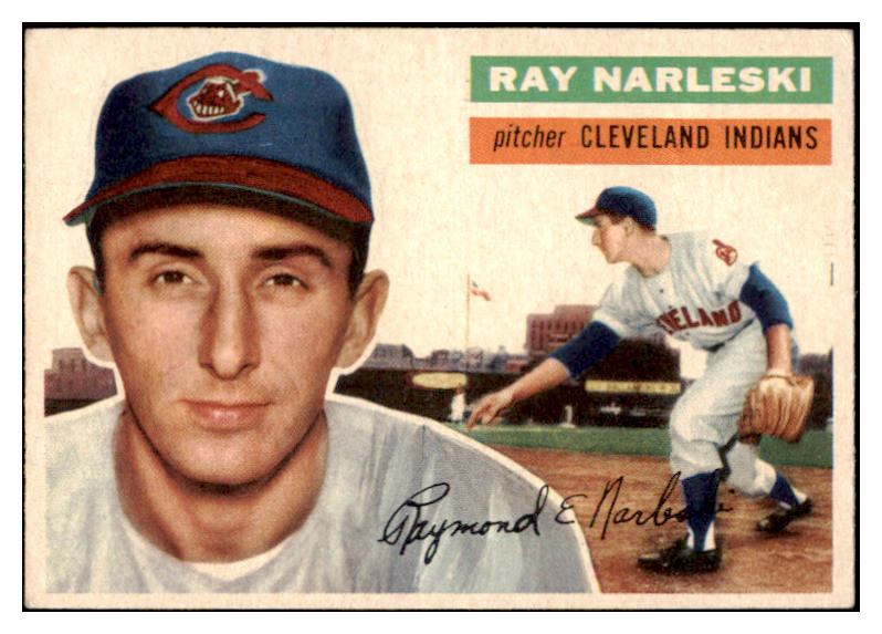 1956 Topps Baseball #133 Ray Narleski Indians EX-MT Gray 528206