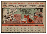 1956 Topps Baseball #138 Johnny Antonelli Giants EX-MT Gray 528208