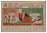 1956 Topps Baseball #151 Spook Jacobs A's EX-MT Gray 528212