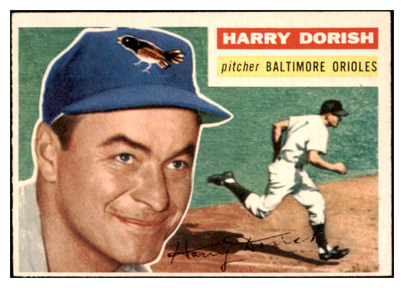 1956 Topps Baseball #167 Harry Dorish Orioles EX-MT Gray 528218