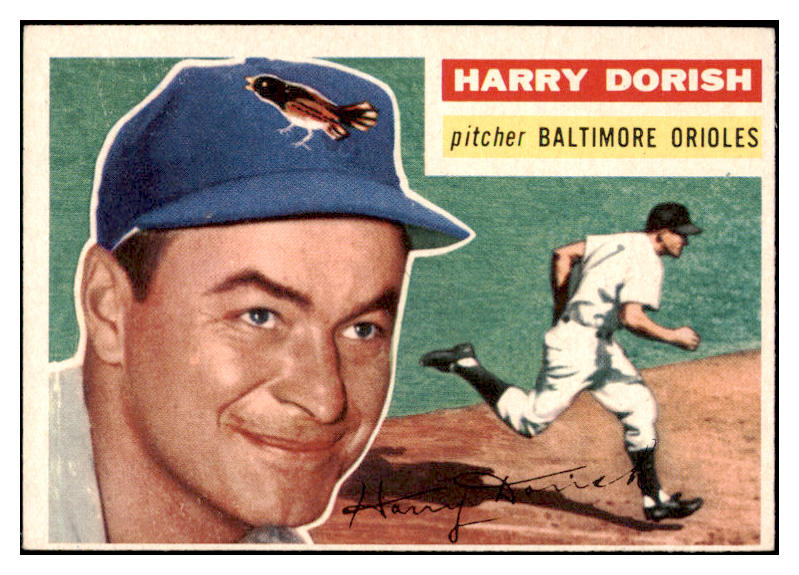 1956 Topps Baseball #167 Harry Dorish Orioles EX-MT Gray 528219
