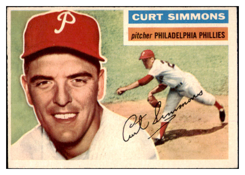 1956 Topps Baseball #290 Curt Simmons Phillies EX-MT 528231