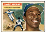 1956 Topps Baseball #042 Sandy Amoros Dodgers EX-MT Gray 528246