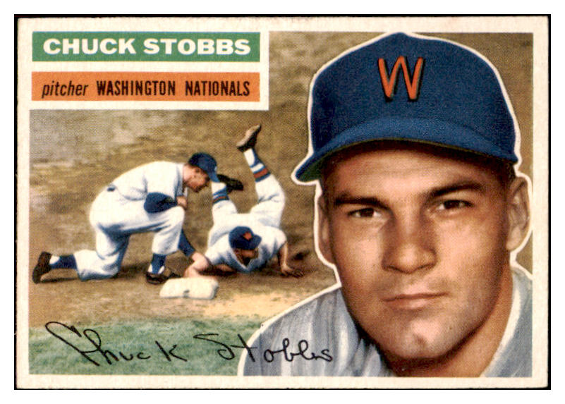 1956 Topps Baseball #068 Chuck Stobbs Senators EX-MT White 528251