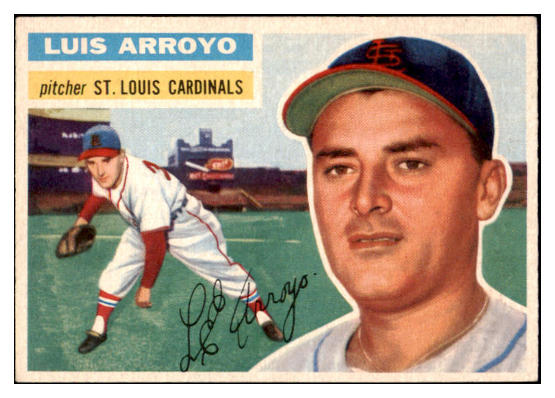 1956 Topps Baseball #064 Luis Arroyo Cardinals EX-MT White 528252