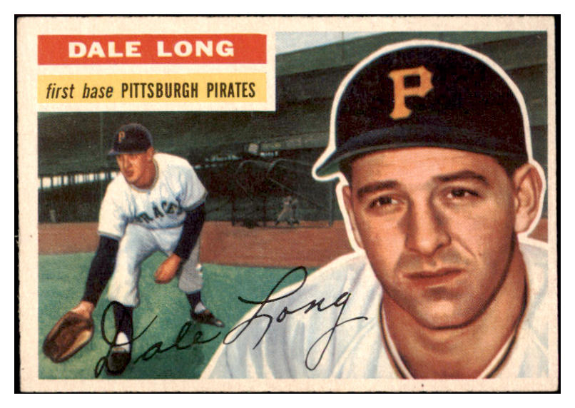 1956 Topps Baseball #056 Dale Long Pirates EX-MT White 528256