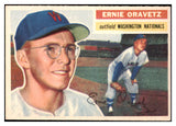 1956 Topps Baseball #051 Ernie Oravetz Senators EX-MT White 528258