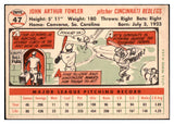 1956 Topps Baseball #047 Art Fowler Reds EX-MT White 528261
