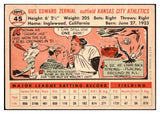 1956 Topps Baseball #045 Gus Zernial A's EX-MT White 528263