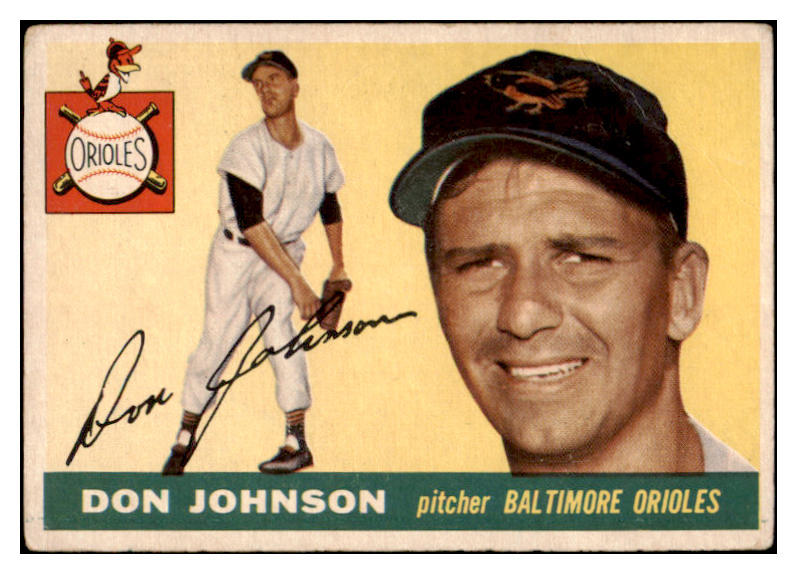 1955 Topps Baseball #165 Don Johnson Orioles VG 528301