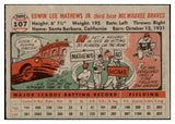 1956 Topps Baseball #107 Eddie Mathews Braves VG-EX Gray 528315