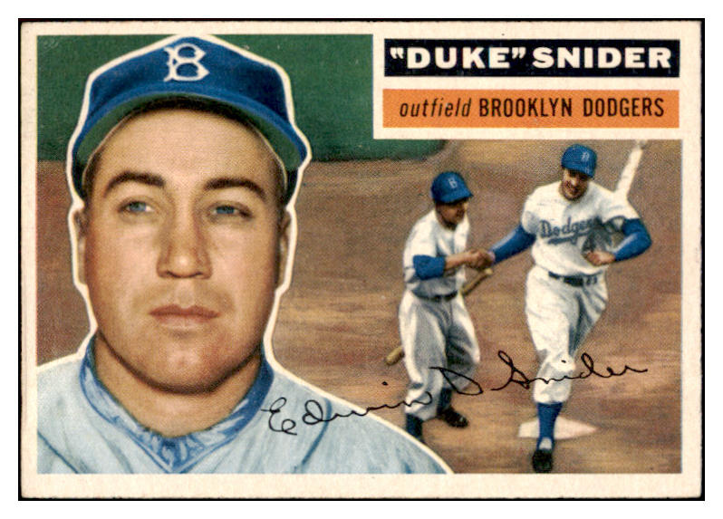 1956 Topps Baseball #150 Duke Snider Dodgers EX-MT Gray 528318