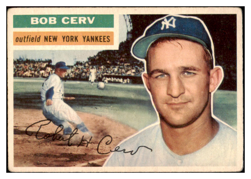 1956 Topps Baseball #288 Bob Cerv Yankees VG 528320