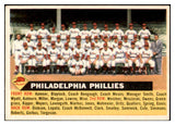 1956 Topps Baseball #072 Philadelphia Phillies Team EX-MT White 528335