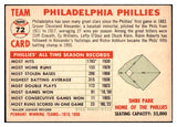 1956 Topps Baseball #072 Philadelphia Phillies Team EX-MT White 528335