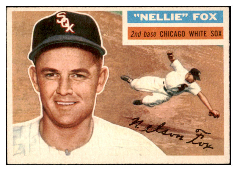 1956 Topps Baseball #118 Nellie Fox White Sox EX-MT Gray 528336