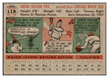 1956 Topps Baseball #118 Nellie Fox White Sox EX-MT Gray 528336