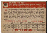 1952 Topps Baseball #123 Eddie Yost Senators EX-MT 528343