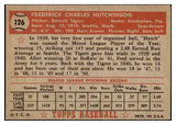 1952 Topps Baseball #126 Fred Hutchinson Tigers EX-MT 528349