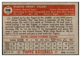 1952 Topps Baseball #208 Marlin Stuart Tigers EX-MT 528352